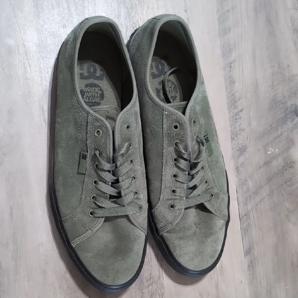 DC Manual Men's Olive Suede Sneakers - Picture 1 of 5